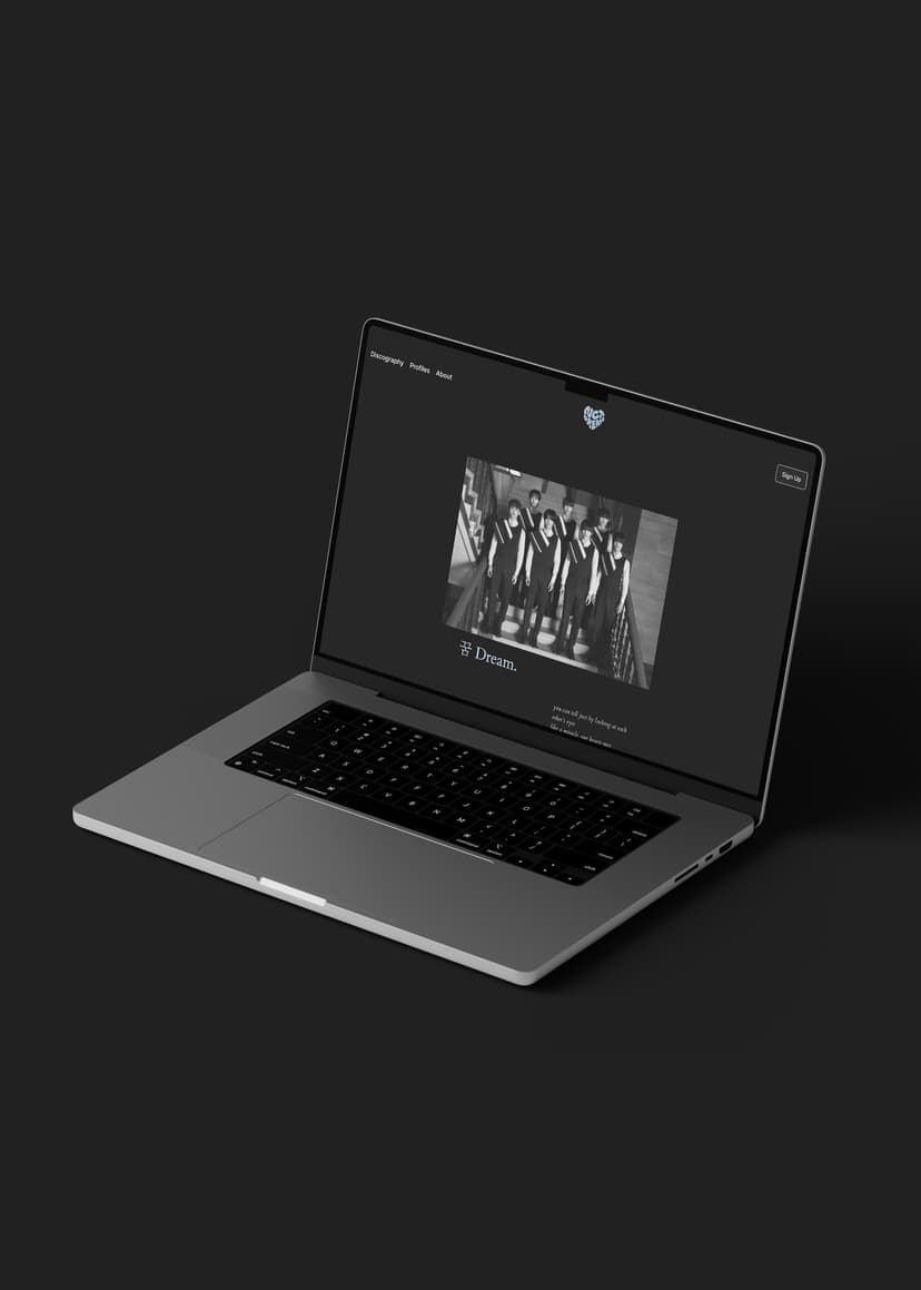 dreamville on laptop mockup