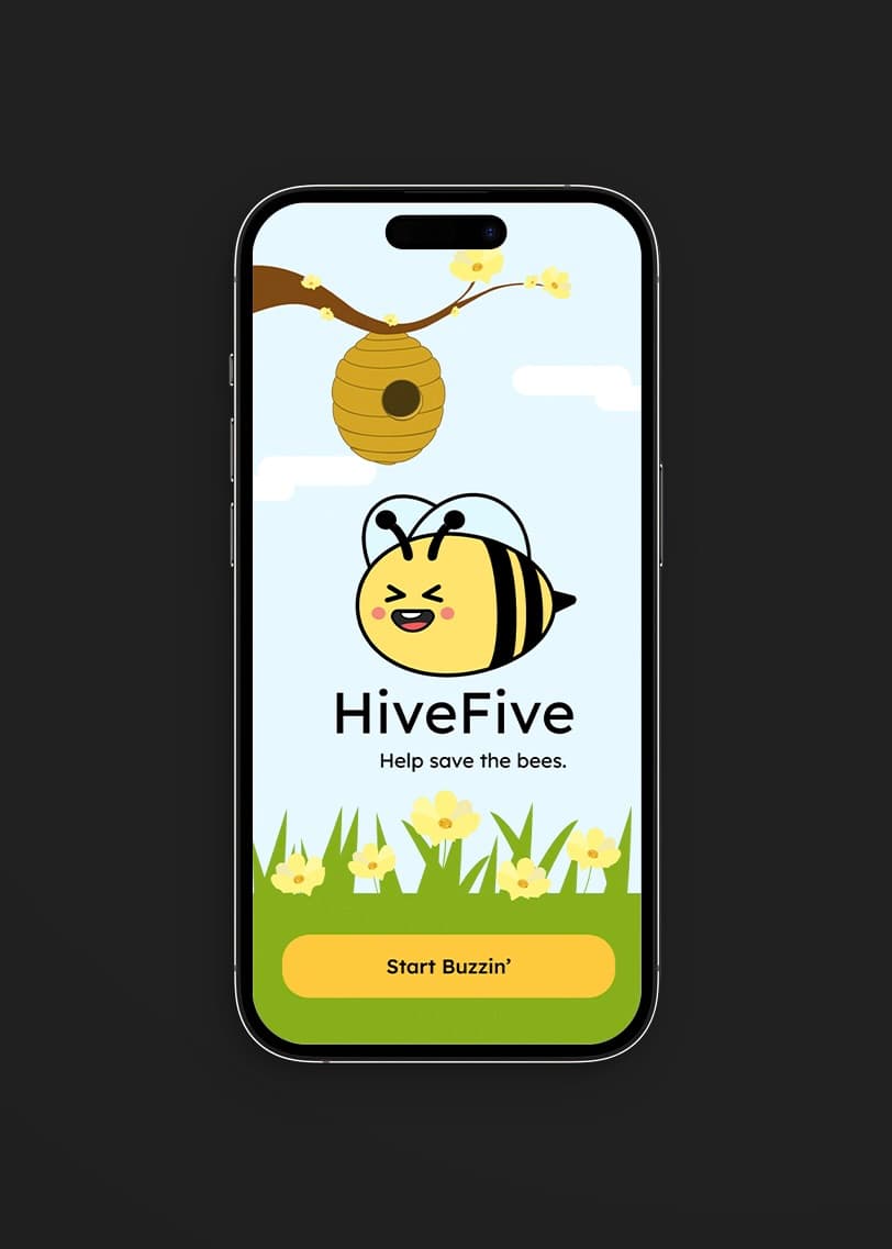 hivefive on phone mockup