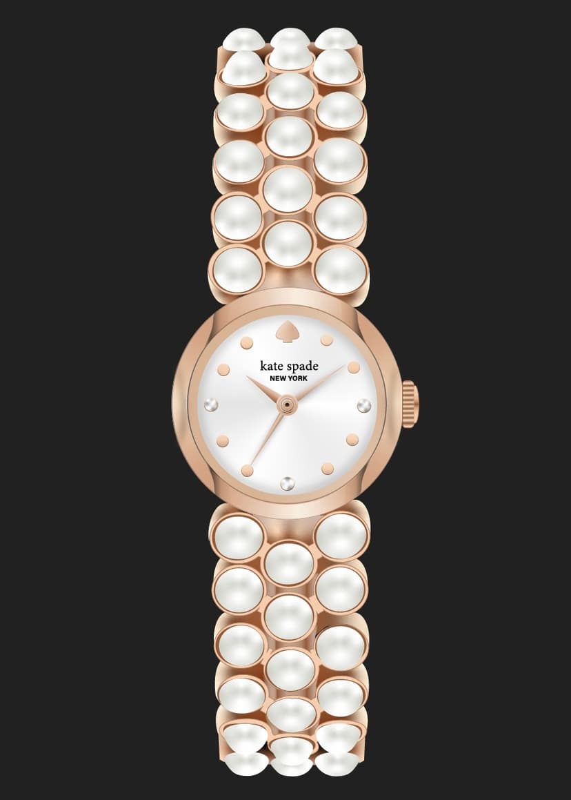 kate spade pearl watch illustration